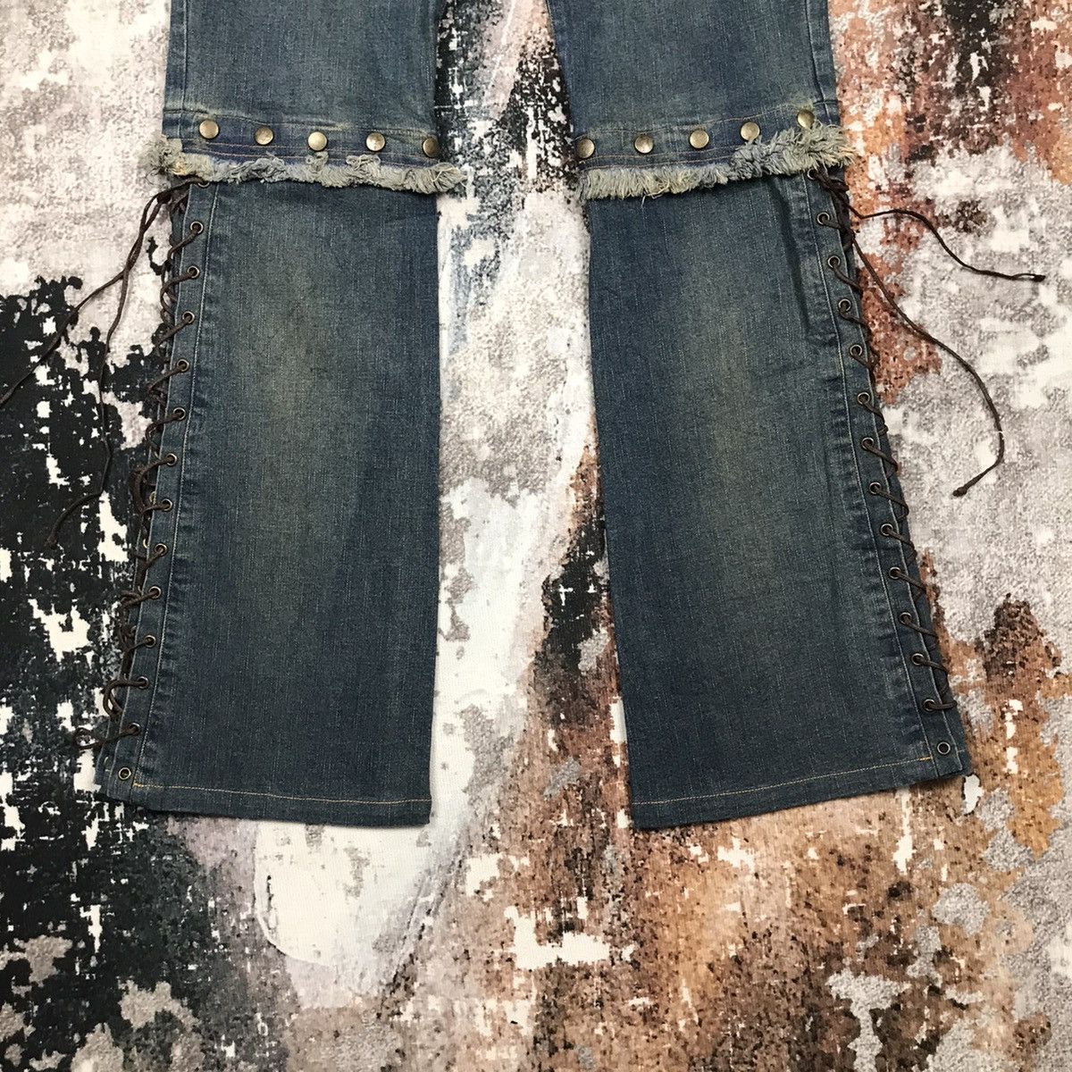 If Six Was Nine × Japanese Brand × Vintage Vintage Japanese Brand Flare Avant Garden Style Denim Jeans Size 28" / US 6 / IT 42 - 5 Thumbnail