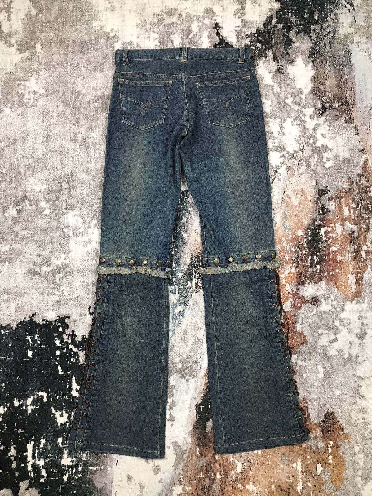 If Six Was Nine × Japanese Brand × Vintage Vintage Japanese Brand Flare Avant Garden Style Denim Jeans Size 28" / US 6 / IT 42 - 8 Thumbnail