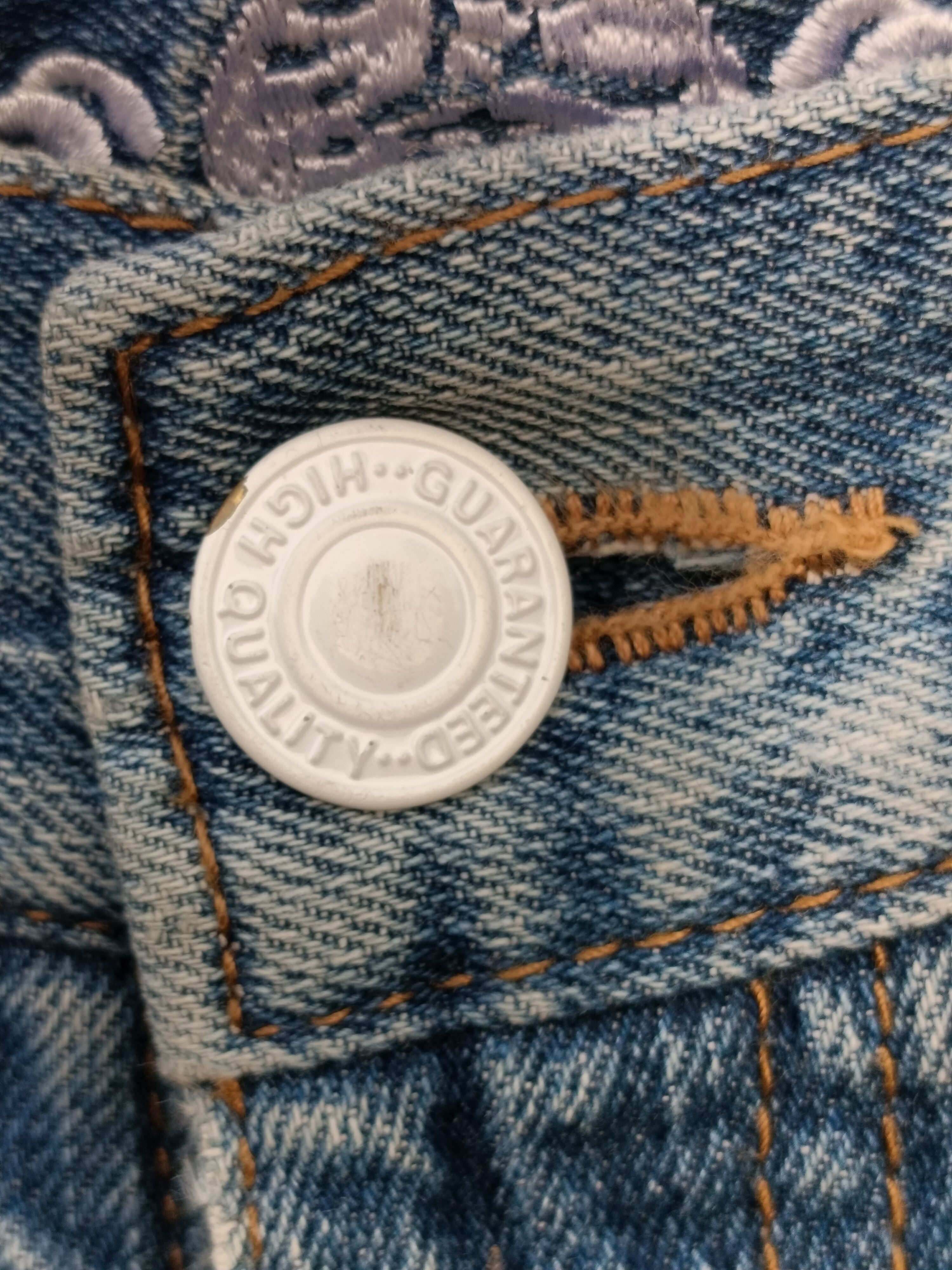 Japanese Brand SPECIAL SAFETY BOARD EMBROIDERY ART DENIM Size US 29 - 10 Thumbnail