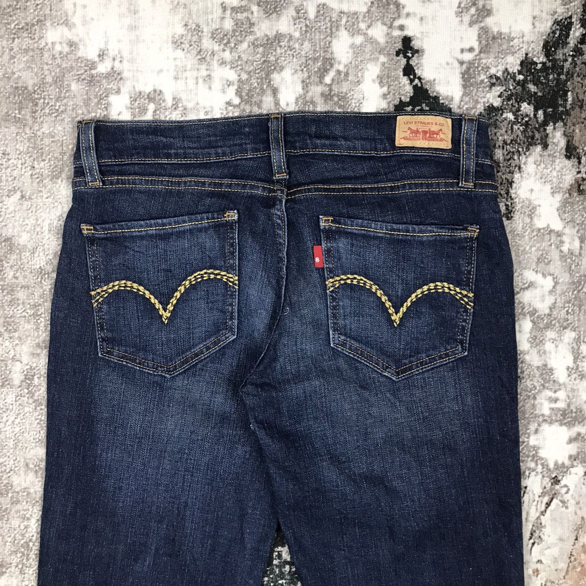 Levi's × Vintage Vintage Levis 524 Super Low Flare Distressed Denim Jeans Size 29" - 3 Thumbnail