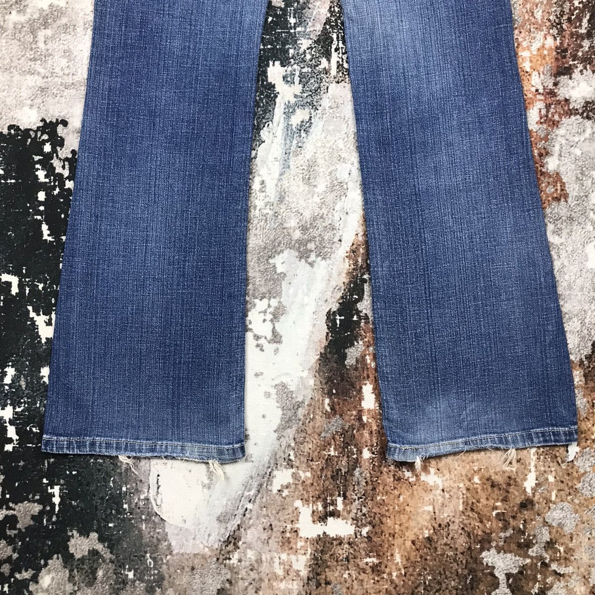 Levi's × Vintage Vintage Levis 518 Flare Light Wash Distressed Denim Jeans Size 30" / US 8 / IT 44 - 5 Thumbnail