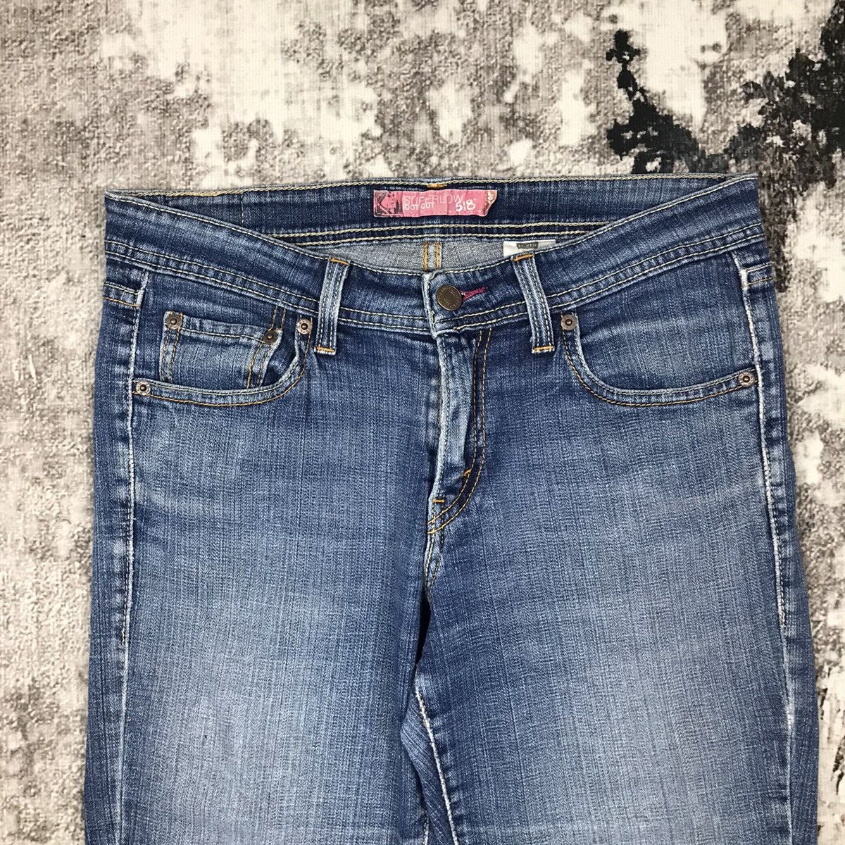 Levi's × Vintage Vintage Levis 518 Flare Light Wash Distressed Denim Jeans Size 30" / US 8 / IT 44 - 10 Thumbnail