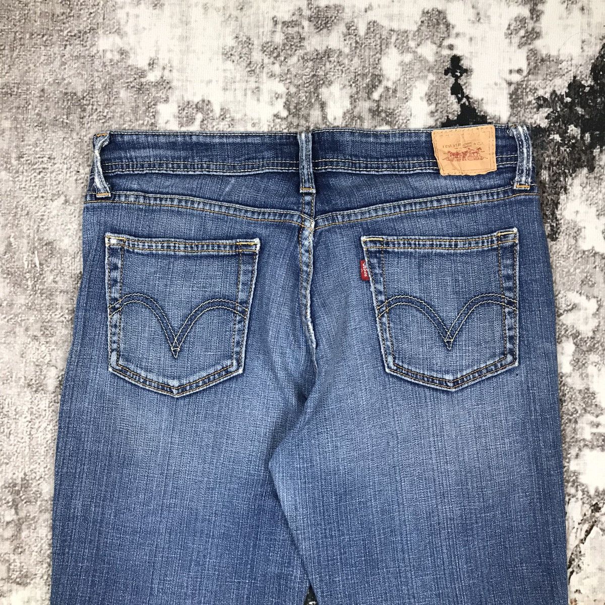 Levi's × Vintage Vintage Levis 518 Flare Light Wash Distressed Denim Jeans Size 30" / US 8 / IT 44 - 3 Thumbnail