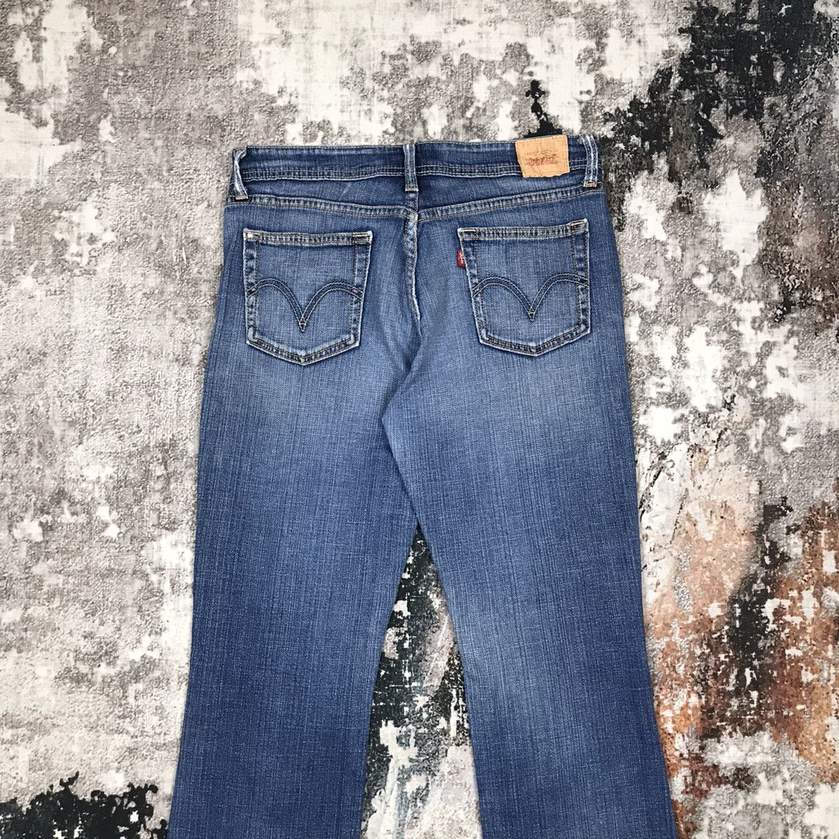 Levi's × Vintage Vintage Levis 518 Flare Light Wash Distressed Denim Jeans Size 30" / US 8 / IT 44 - 2 Thumbnail