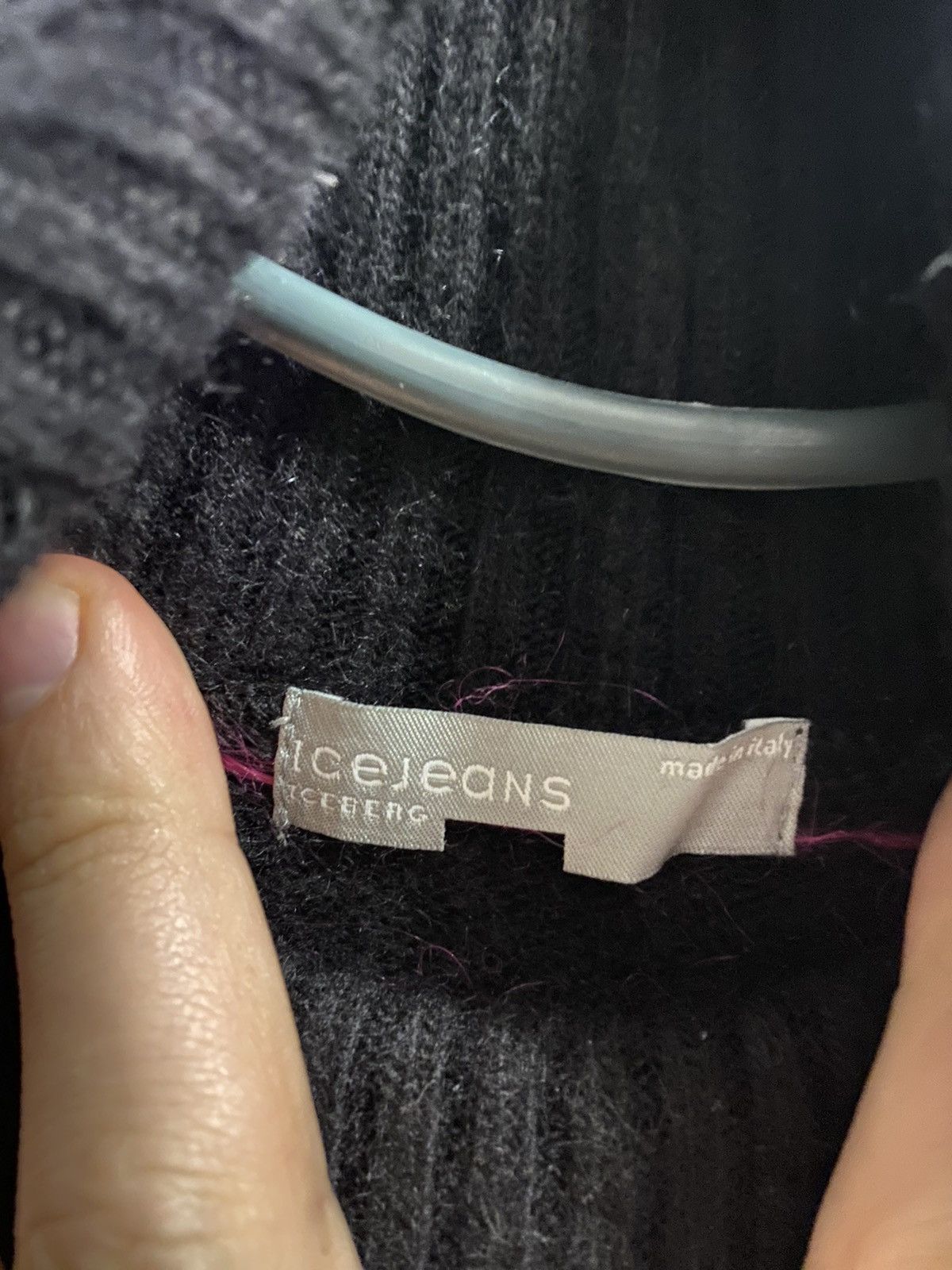 Iceberg Mohair Sweater Luxury Brand IceBerg Vintage Y2K style. Size L / US 10 / IT 46 - 7 Thumbnail