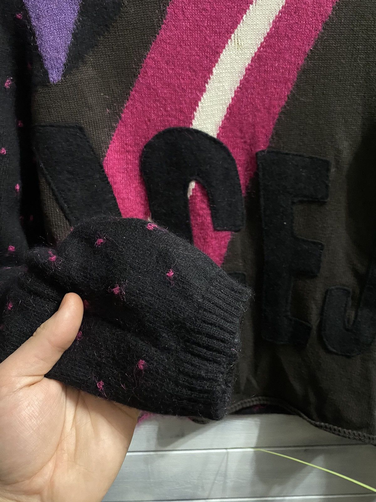 Iceberg Mohair Sweater Luxury Brand IceBerg Vintage Y2K style. Size L / US 10 / IT 46 - 5 Thumbnail