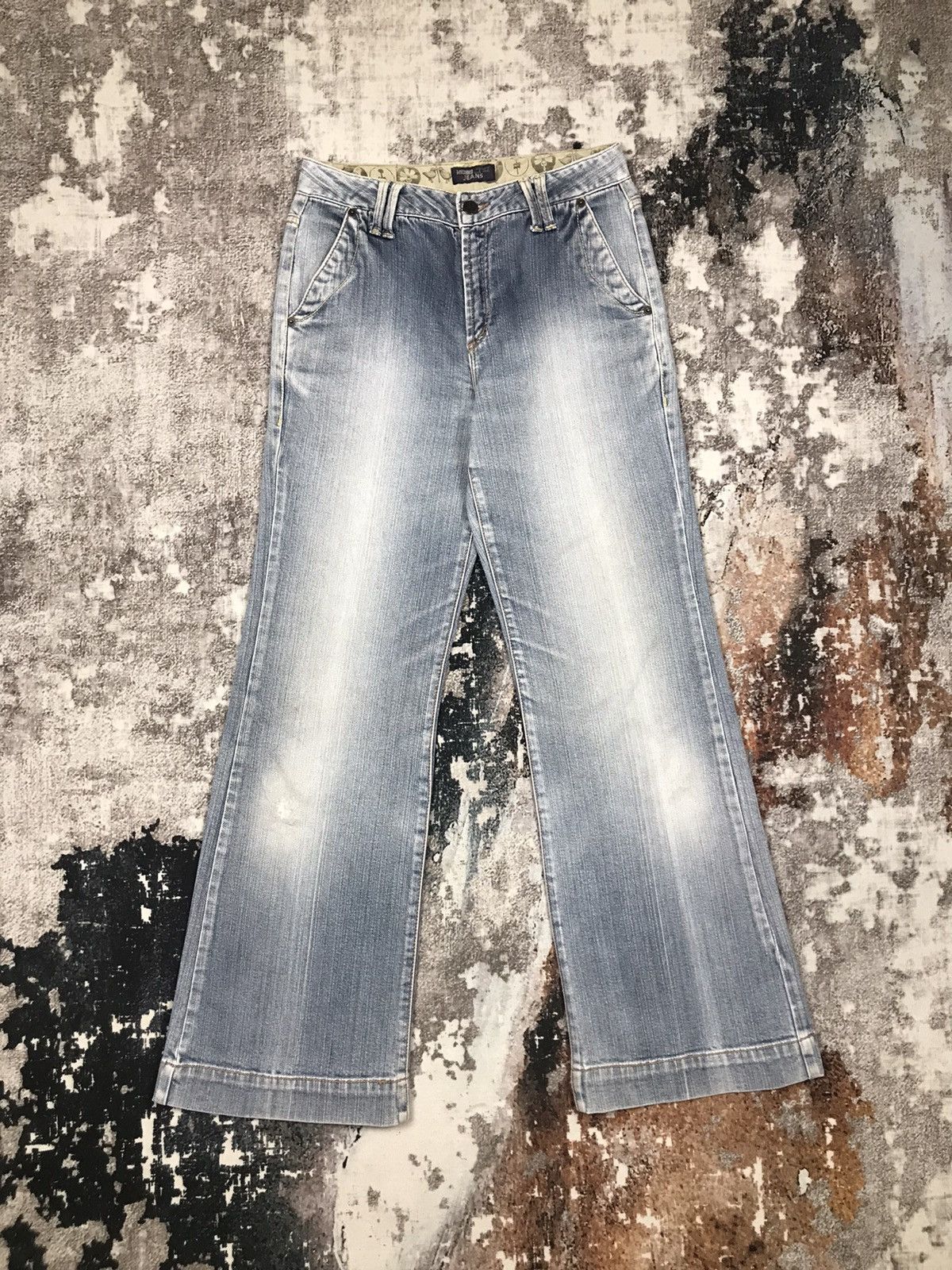 Japanese Brand × Michiko Koshino London × Vintage Vintage Michiko London Jeans Flare Light Wash Jeans Size 27" / US 4 / IT 40 - 1 Thumbnail
