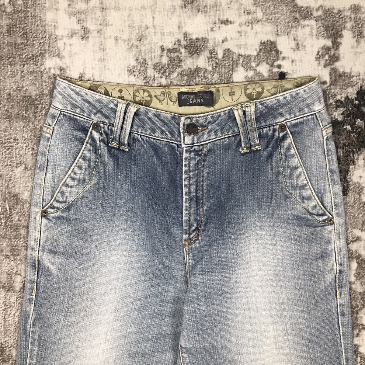 Japanese Brand × Michiko Koshino London × Vintage Vintage Michiko London Jeans Flare Light Wash Jeans Size 27" / US 4 / IT 40 - 3 Thumbnail
