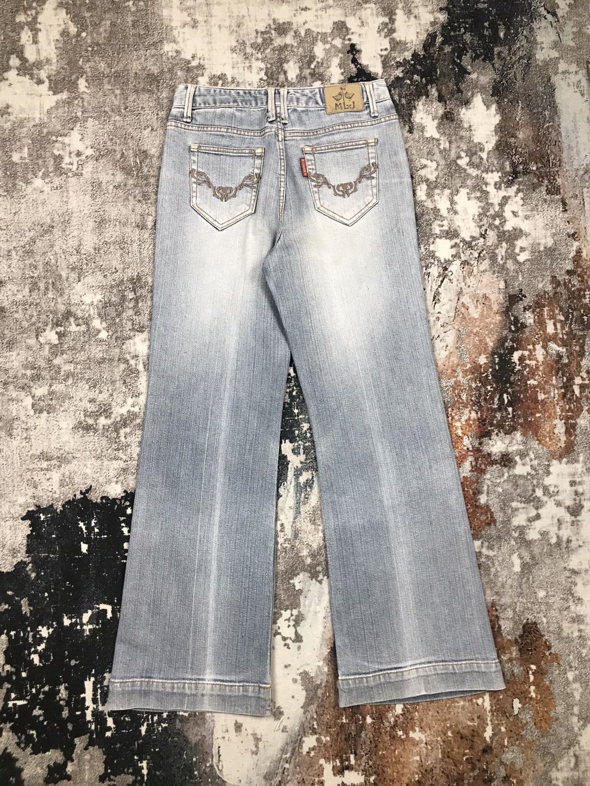 Japanese Brand × Michiko Koshino London × Vintage Vintage Michiko London Jeans Flare Light Wash Jeans Size 27" / US 4 / IT 40 - 7 Thumbnail