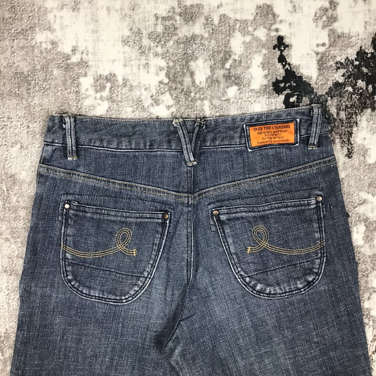 Japanese Brand × Vintage Vintage Japanese Sunny Clouds Flare Blue Denim Jeans Size 29" - 3 Thumbnail