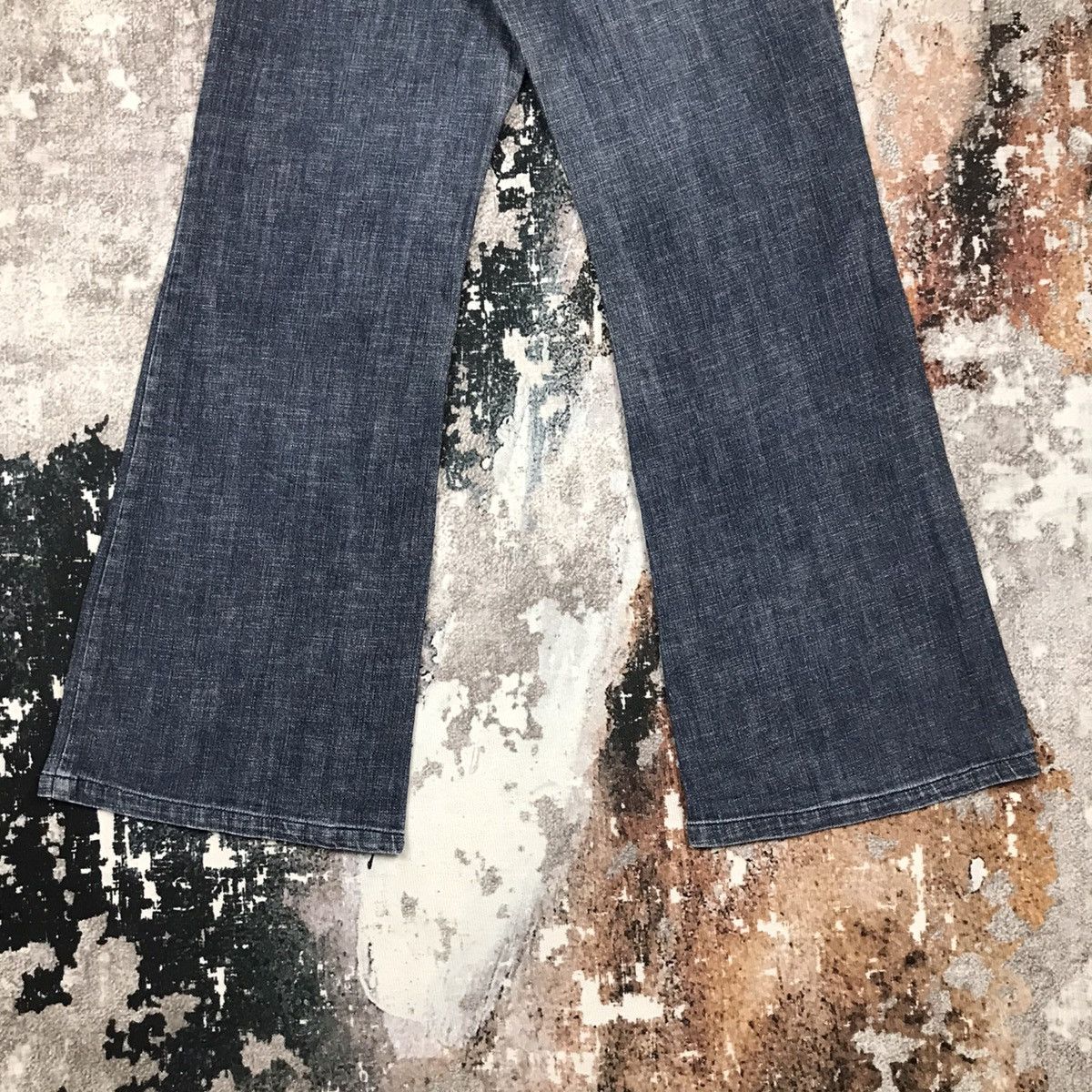 Japanese Brand × Vintage Vintage Japanese Sunny Clouds Flare Blue Denim Jeans Size 29" - 5 Thumbnail
