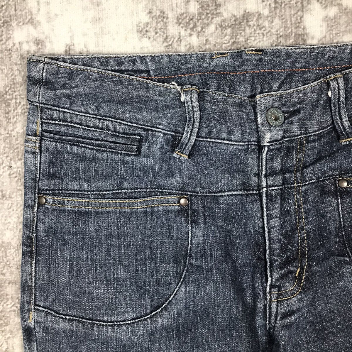 Japanese Brand × Vintage Vintage Japanese Sunny Clouds Flare Blue Denim Jeans Size 29" - 9 Thumbnail