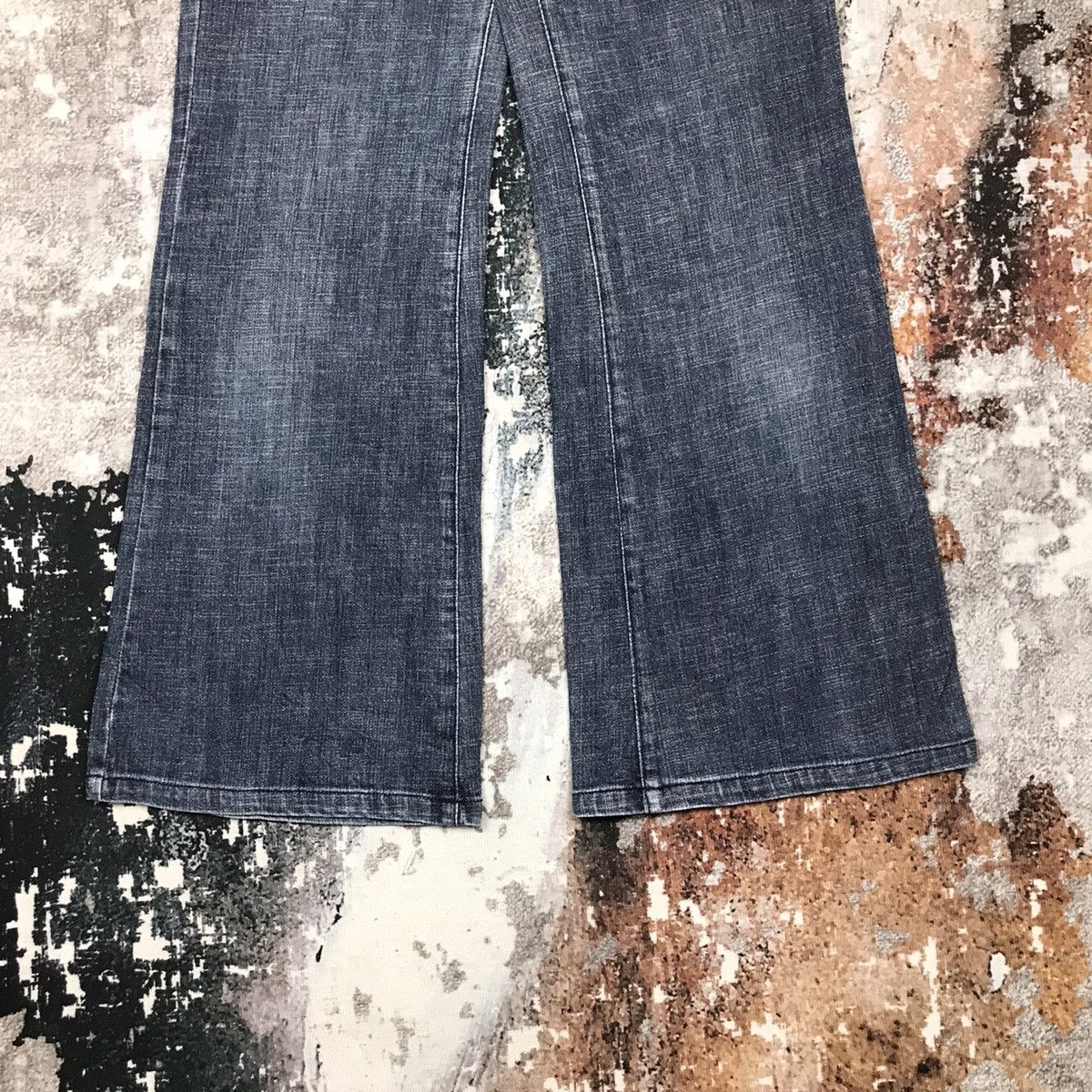 Japanese Brand × Vintage Vintage Japanese Sunny Clouds Flare Blue Denim Jeans Size 29" - 10 Thumbnail