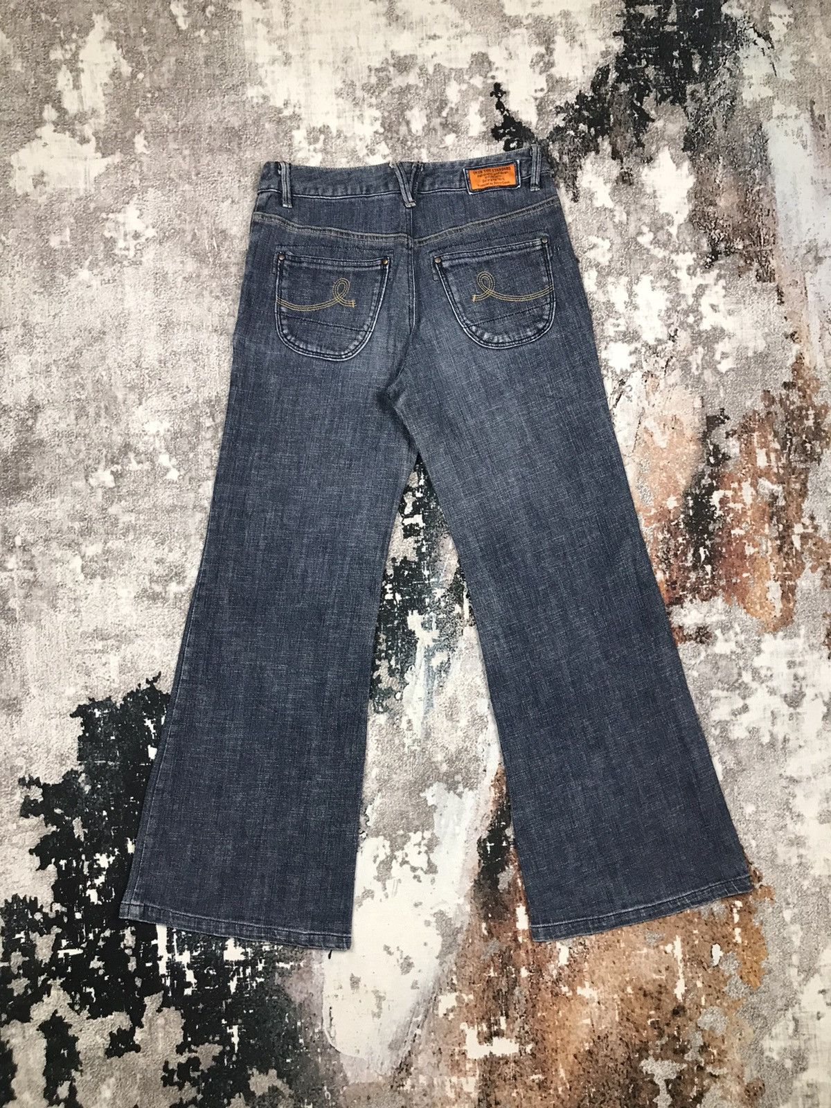 Japanese Brand × Vintage Vintage Japanese Sunny Clouds Flare Blue Denim Jeans Size 29" - 1 Thumbnail