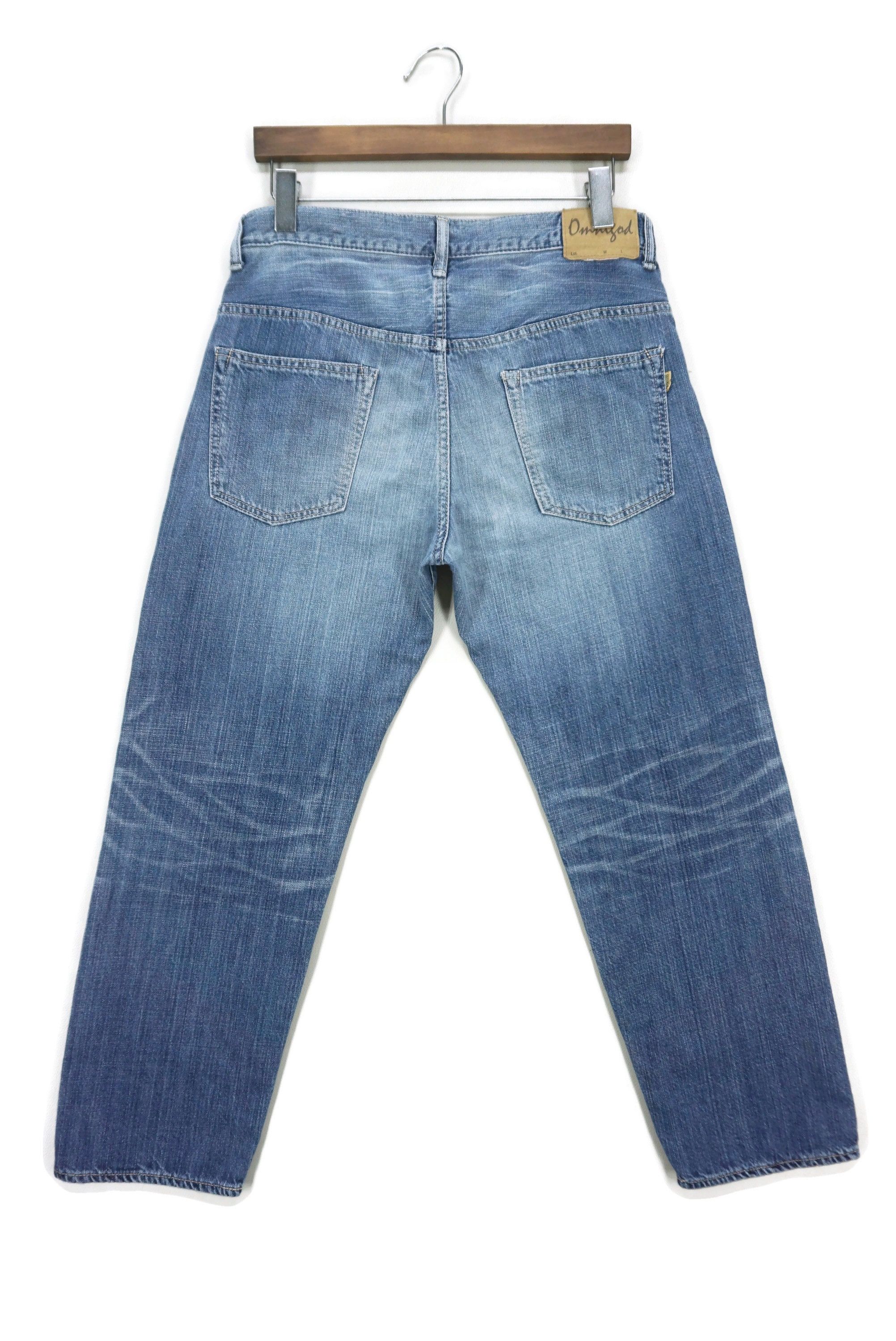 image of Omnigod x Workers Boyfriend Tapered Ankle Straight Leg Jeans Made In Japan in Blue, Women's (Size 2
