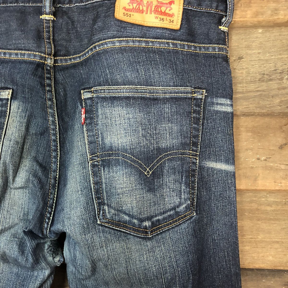 Levi's DLS Levis vintage Blue Distressed Denim Pants #BB528 Size US 36 / EU 52 - 14 Thumbnail
