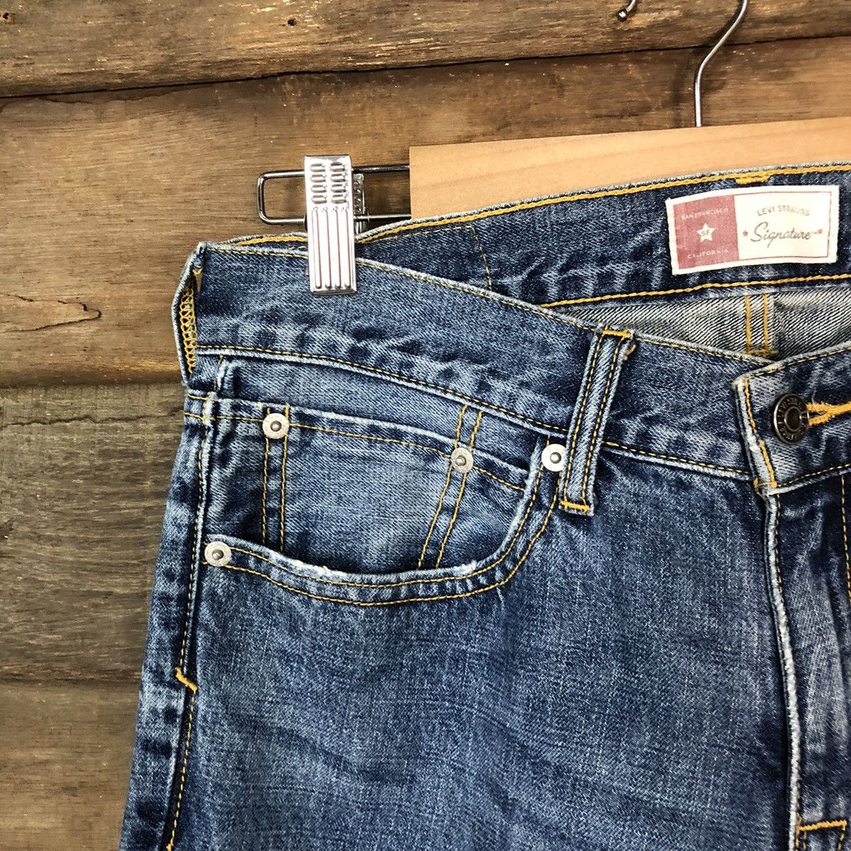 Levi's DLS Levis Signature vintage faded blue Denim Pants #BB526 Size US 30 / EU 46 - 4 Thumbnail