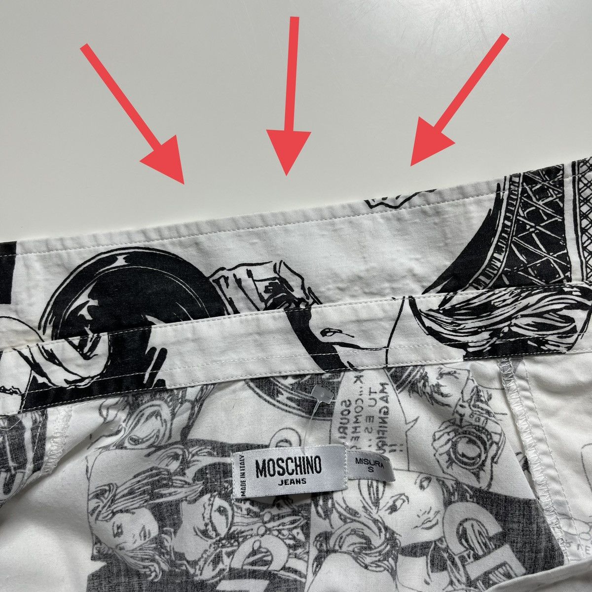 Moschino Vintage Moschino Jeans Comics All Over Print Shirt Size S / US 4 / IT 40 - 18 Thumbnail