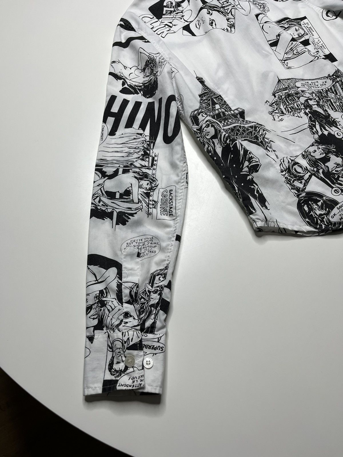 Moschino Vintage Moschino Jeans Comics All Over Print Shirt Size S / US 4 / IT 40 - 16 Thumbnail