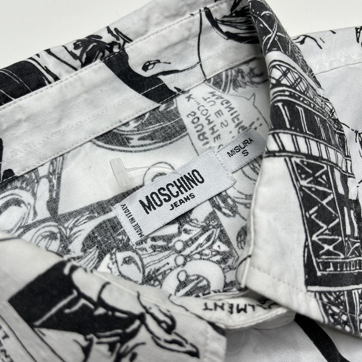 Moschino Vintage Moschino Jeans Comics All Over Print Shirt Size S / US 4 / IT 40 - 7 Thumbnail