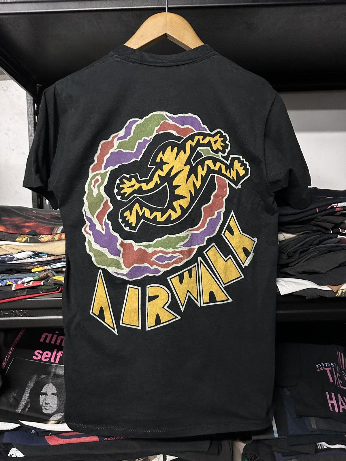 Vintage 90s Airwark Skateboard Keith Haring Logo By Jerzees