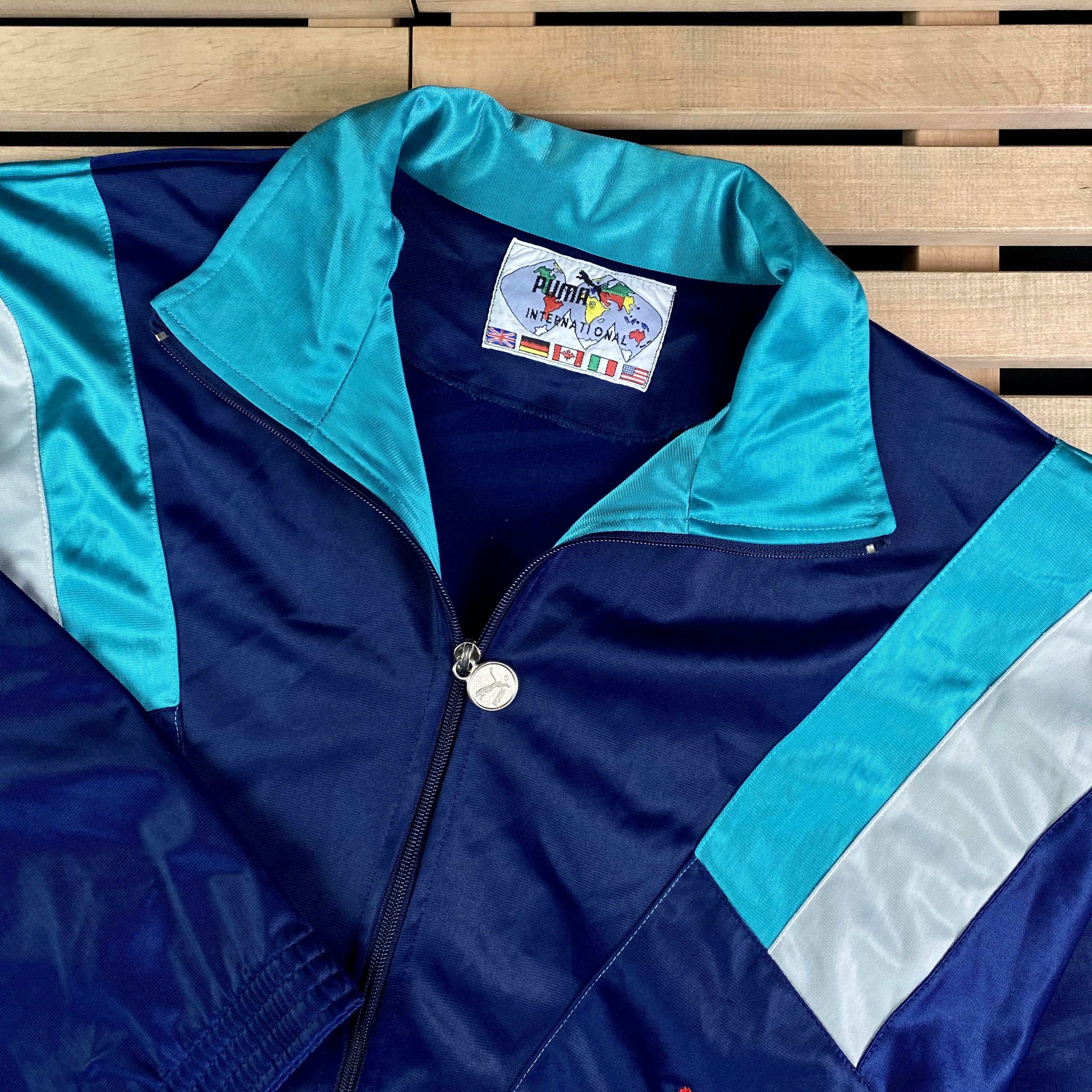 Puma × Vintage Mens Zip Track Jacket Bomber Puma Vintage Size 7 Size US L / EU 52-54 / 3 - 2 Thumbnail