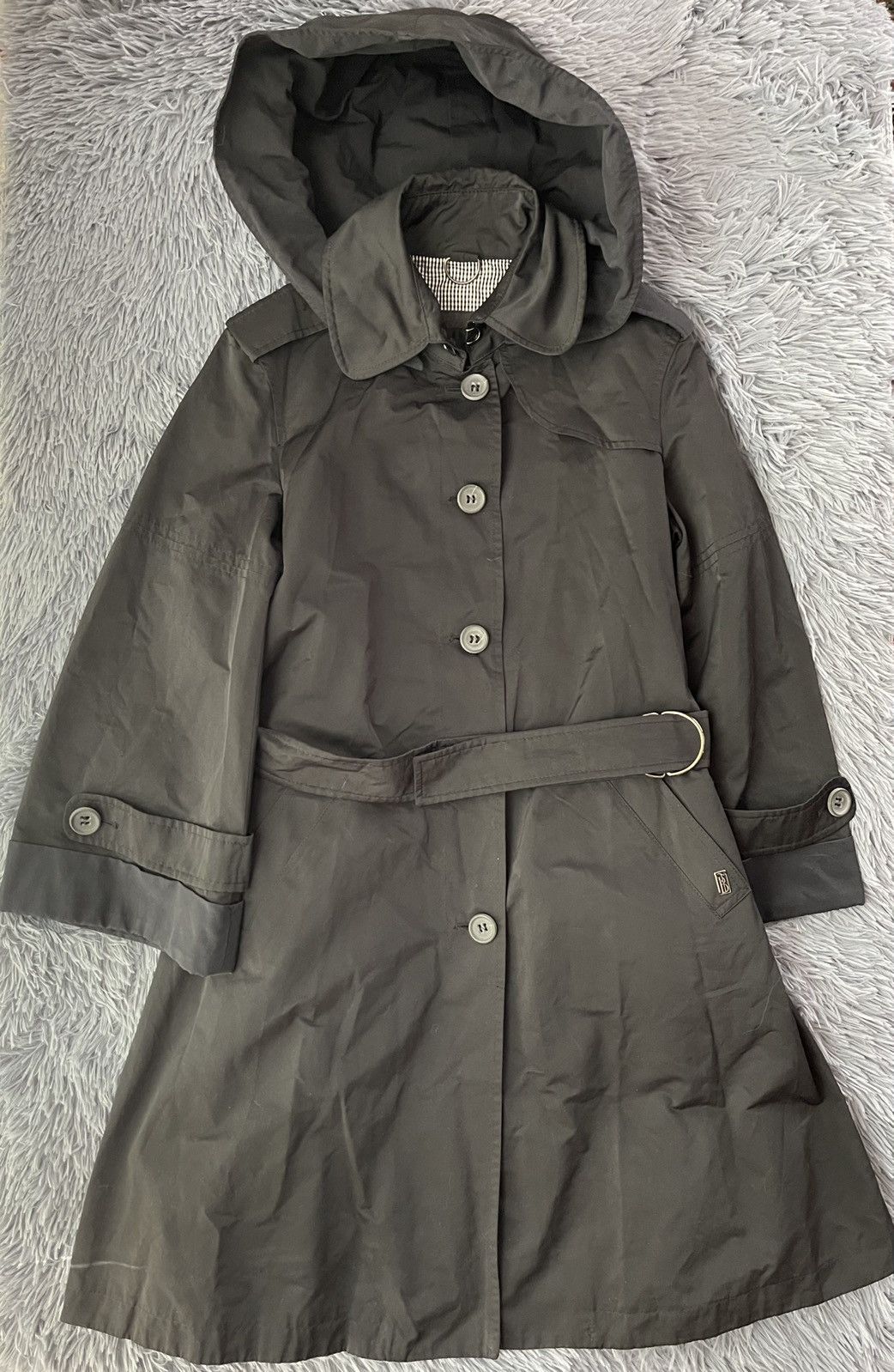 Burberry × Designer × Vintage Burberry vintage 00s trench coat with hood Size S / US 4 / IT 40 - 1 Thumbnail