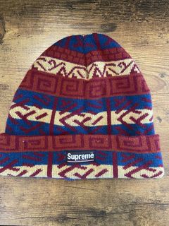 Supreme brushed cheap pattern beanie