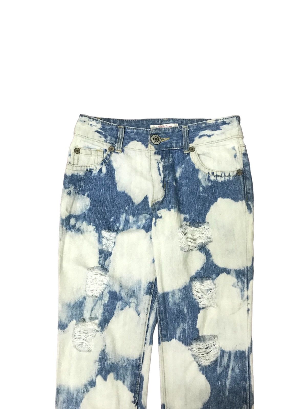 VINTAGE JAPAN ACID WASH CLOUDS DISTRESSED DESIGN