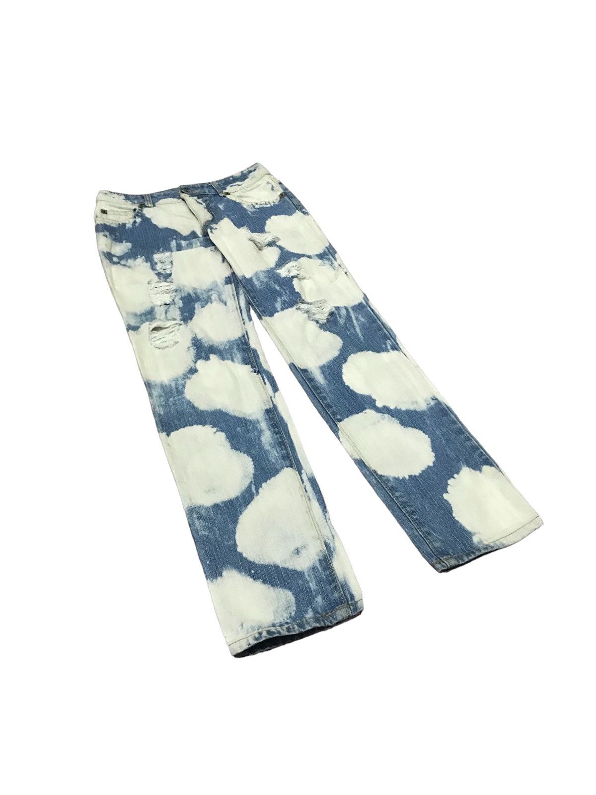 VINTAGE JAPAN ACID WASH CLOUDS DISTRESSED DESIGN