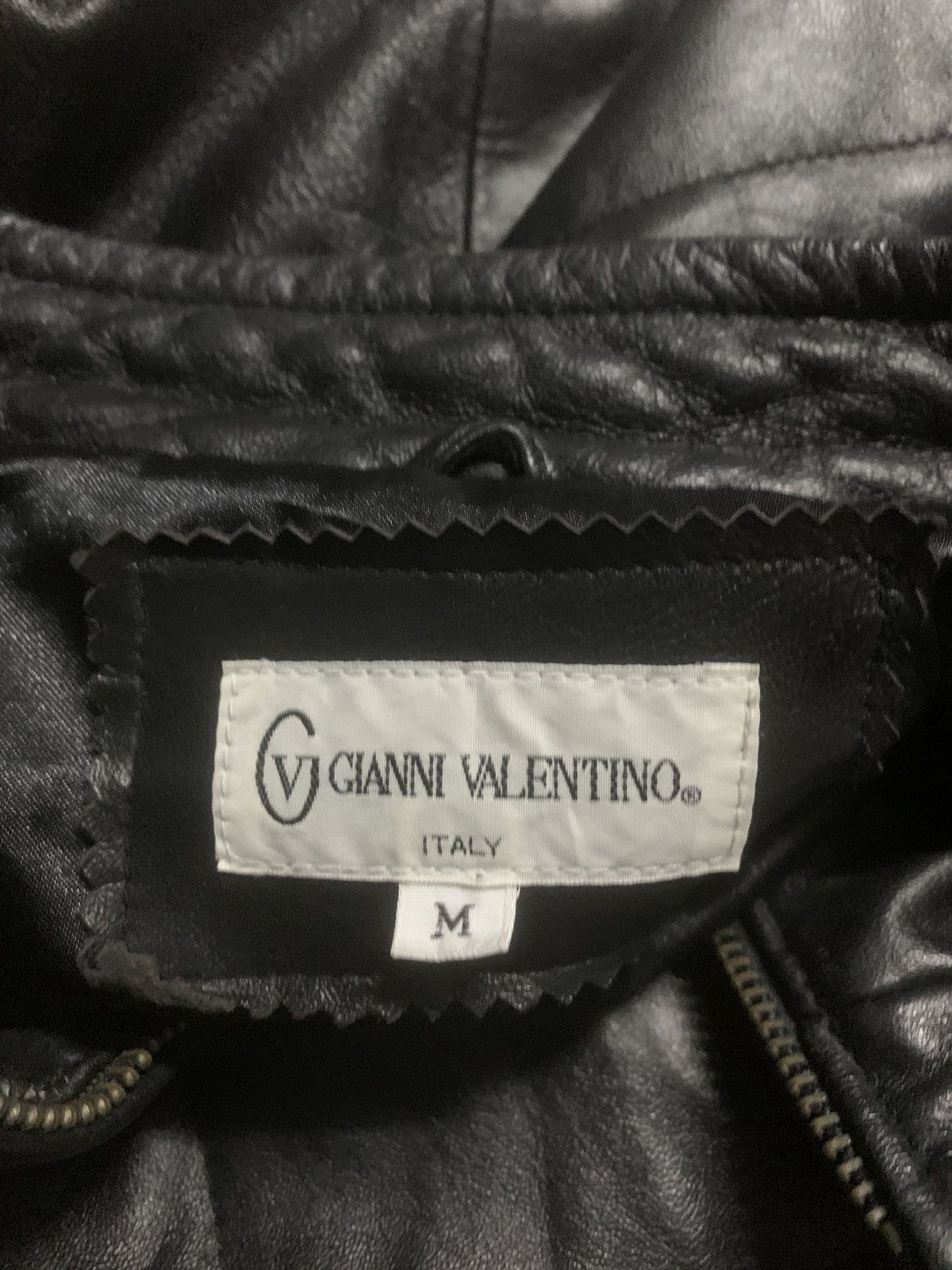 Japanese Brand Vintage Gianni Valentino Italy leather puff padded jacket Size US M / EU 48-50 / 2 - 5 Thumbnail