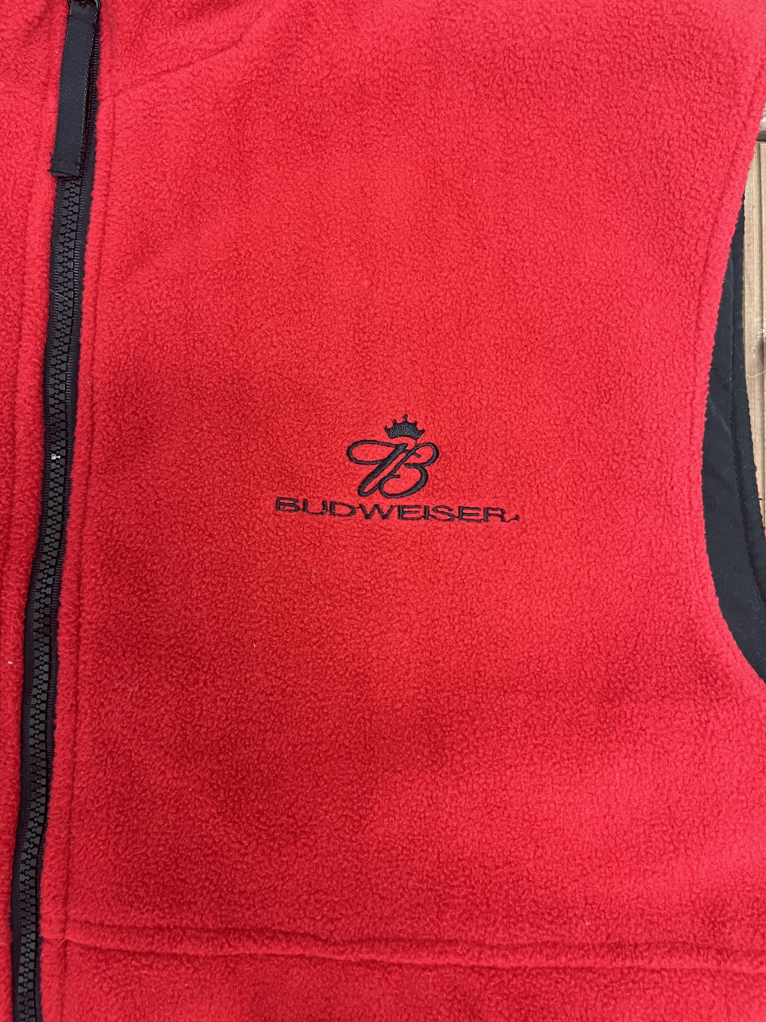 Vintage Budweiser Reversible Graphic Fleece Vintage Vest Jacket Size US XL / EU 56 / 4 - 6 Thumbnail