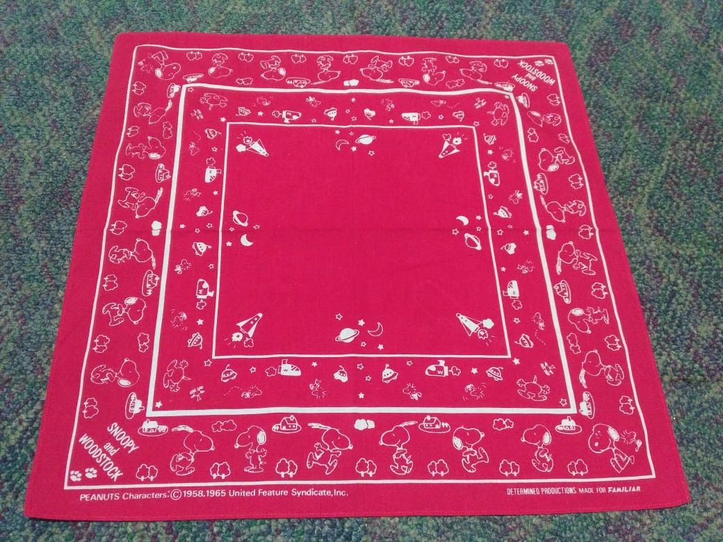 Peanuts × Vintage Peanuts Woodstoock Snoopy Bandana Handkerchief Scarves Size ONE SIZE - 1 Thumbnail