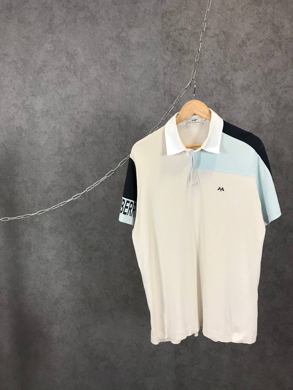 Thomas Burberry vintage designer polo tee