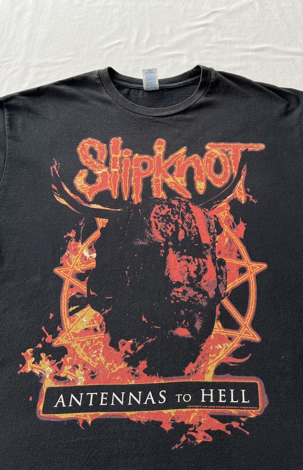Band Tees Vintage 2012 Slipknot Antennas to Hell Black Tee (Korn) Size US XL / EU 56 / 4 - 3 Thumbnail