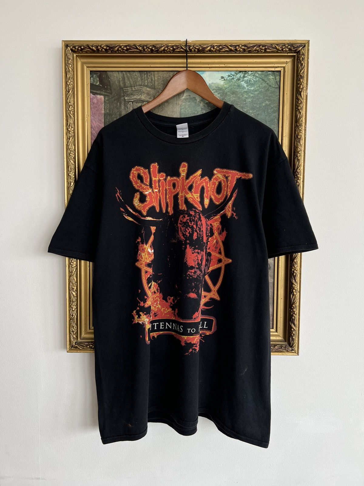Band Tees Vintage 2012 Slipknot Antennas to Hell Black Tee (Korn) Size US XL / EU 56 / 4 - 1 Thumbnail