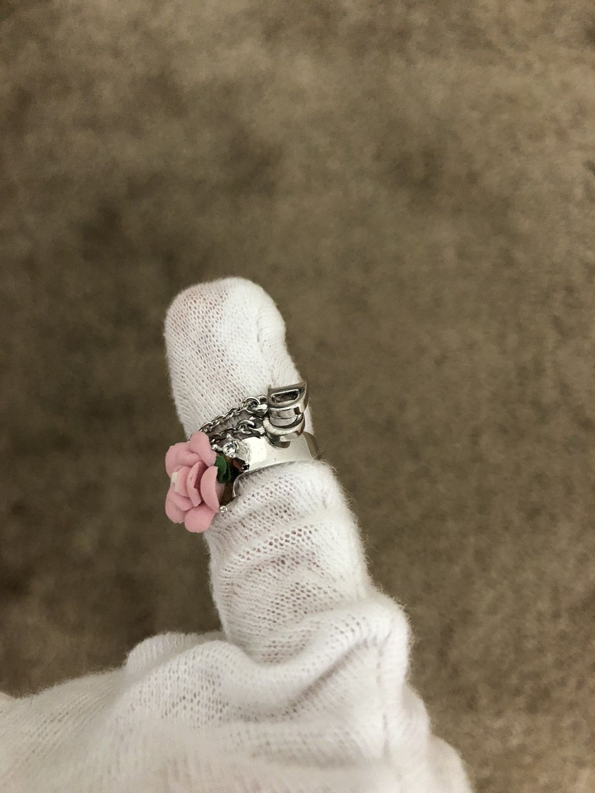 Dior CD floral ring size 5
