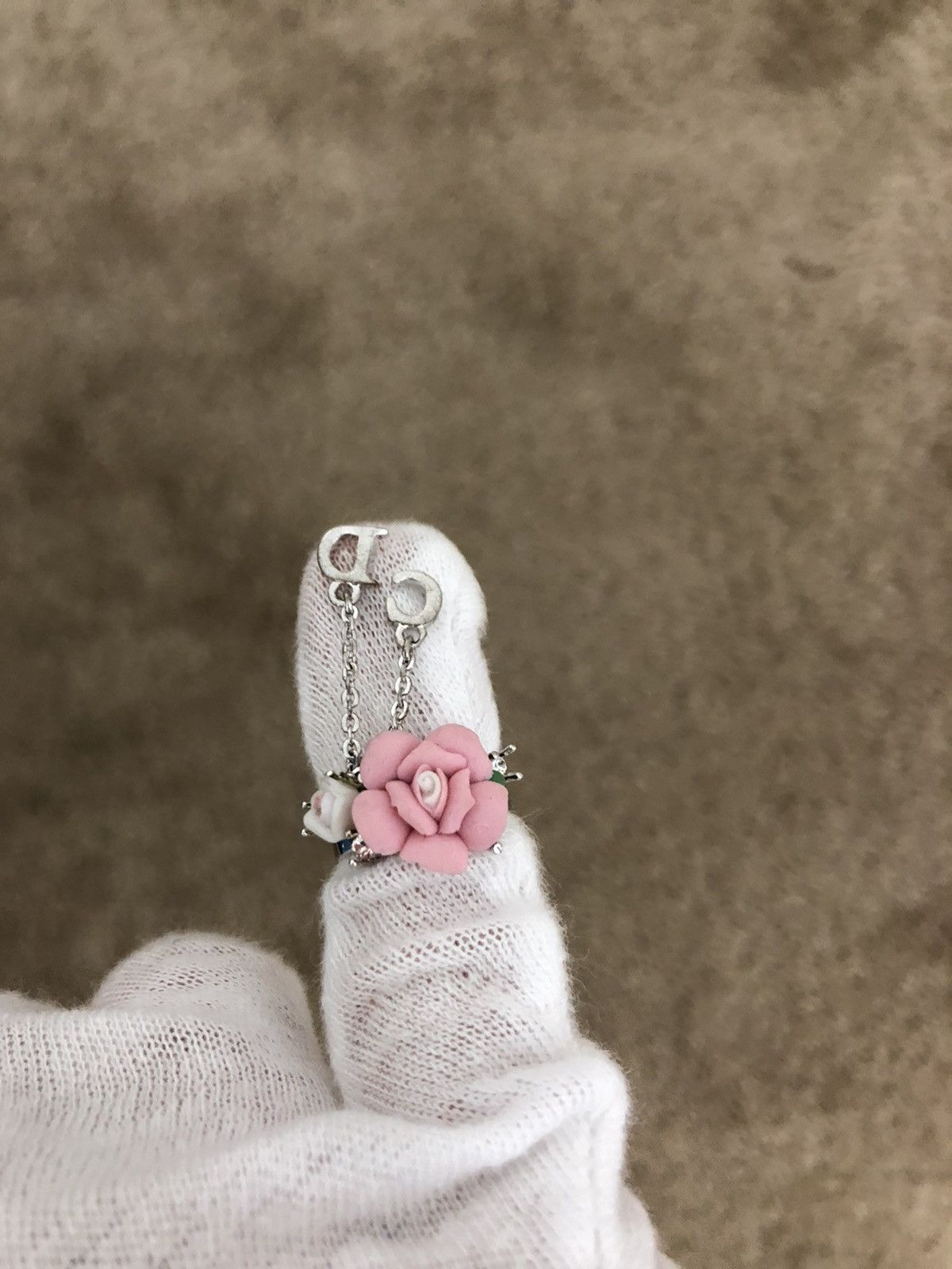 Dior CD floral ring size 5