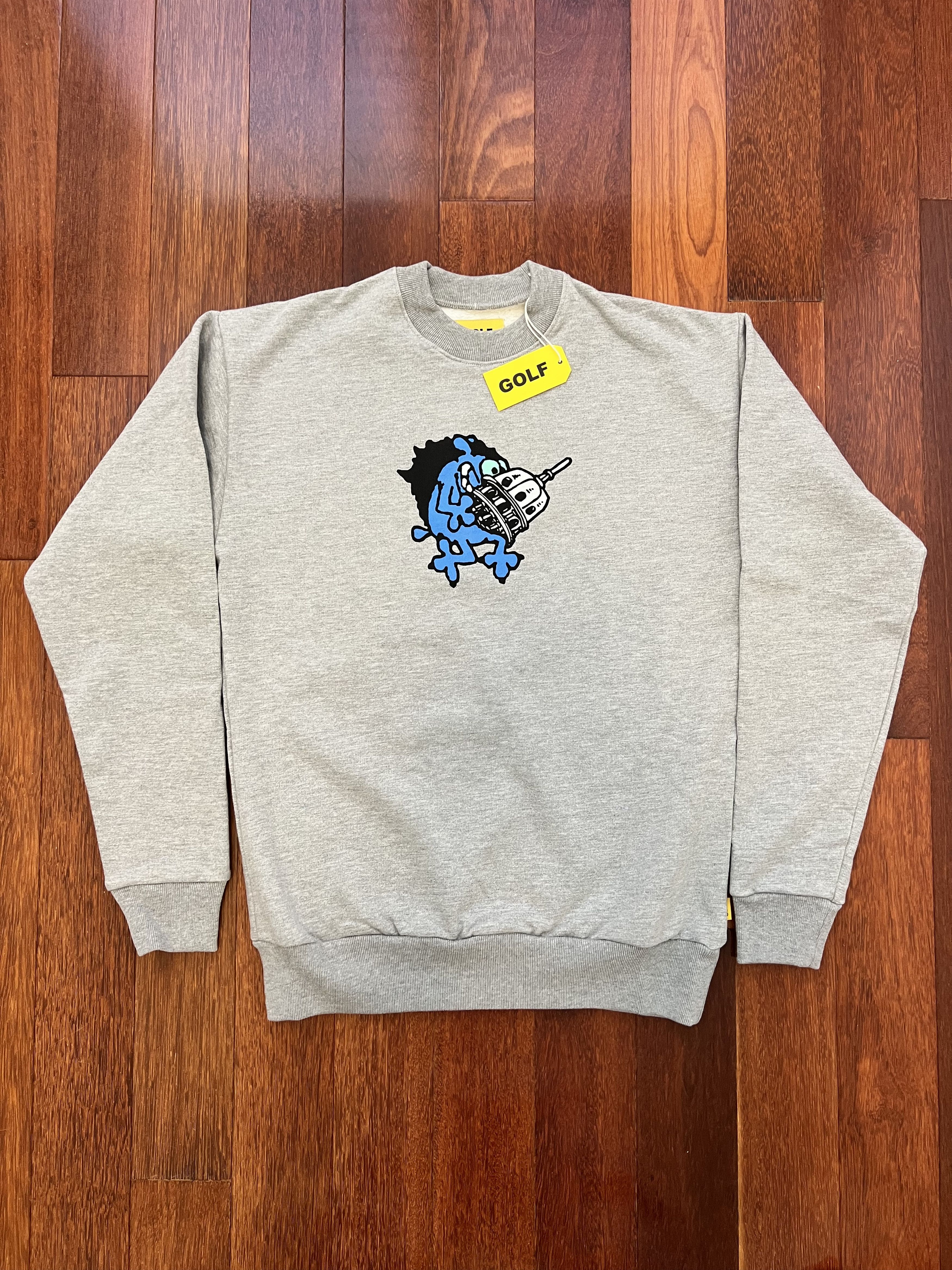 image of Golf Wang Nate Crewneck Grey Small, Men's