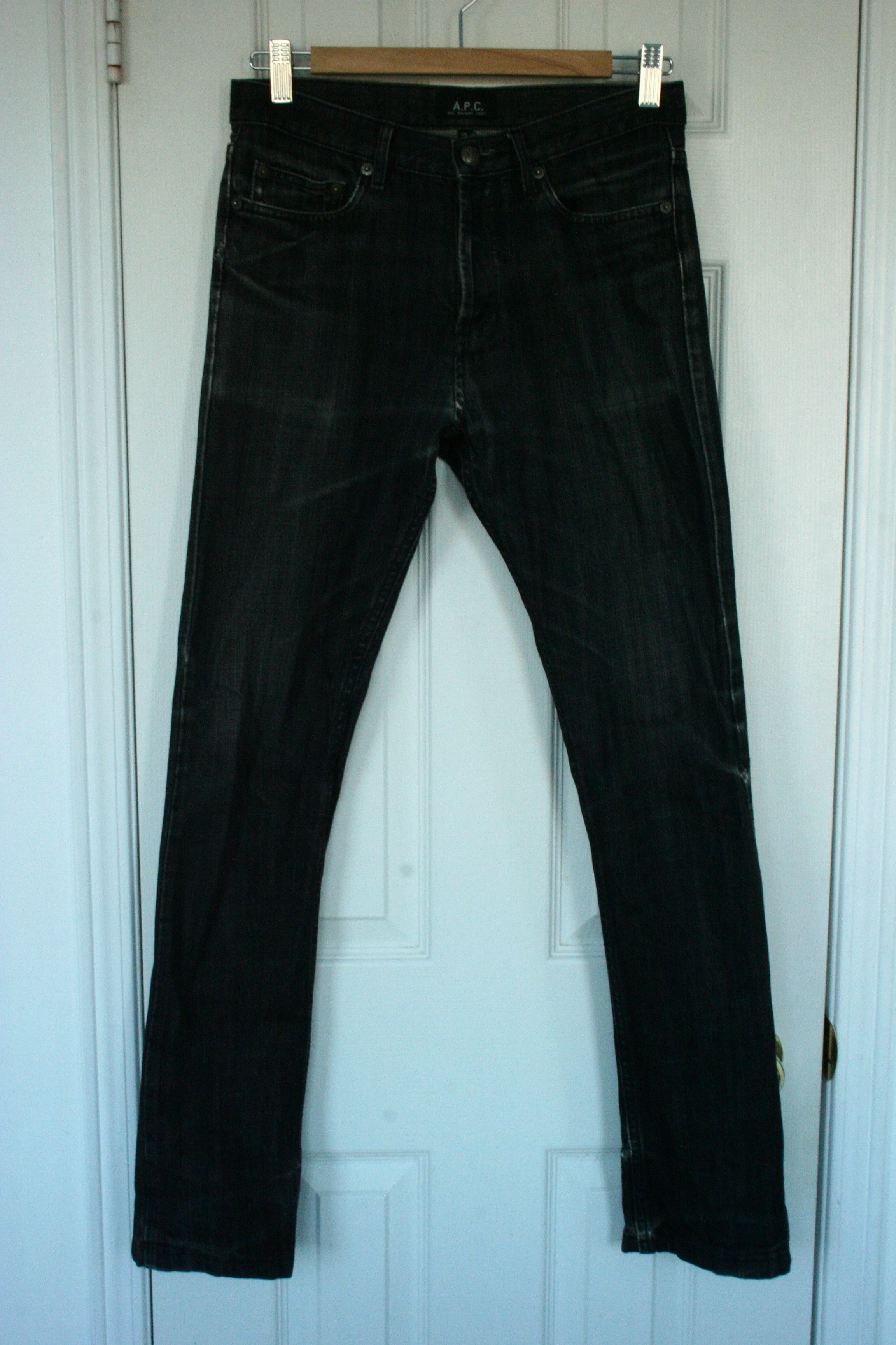 A.P.C. APC New Cure Raw Chrome Saint Black Jeans Laurent Hearts Size US 30 / EU 46 - 2 Thumbnail