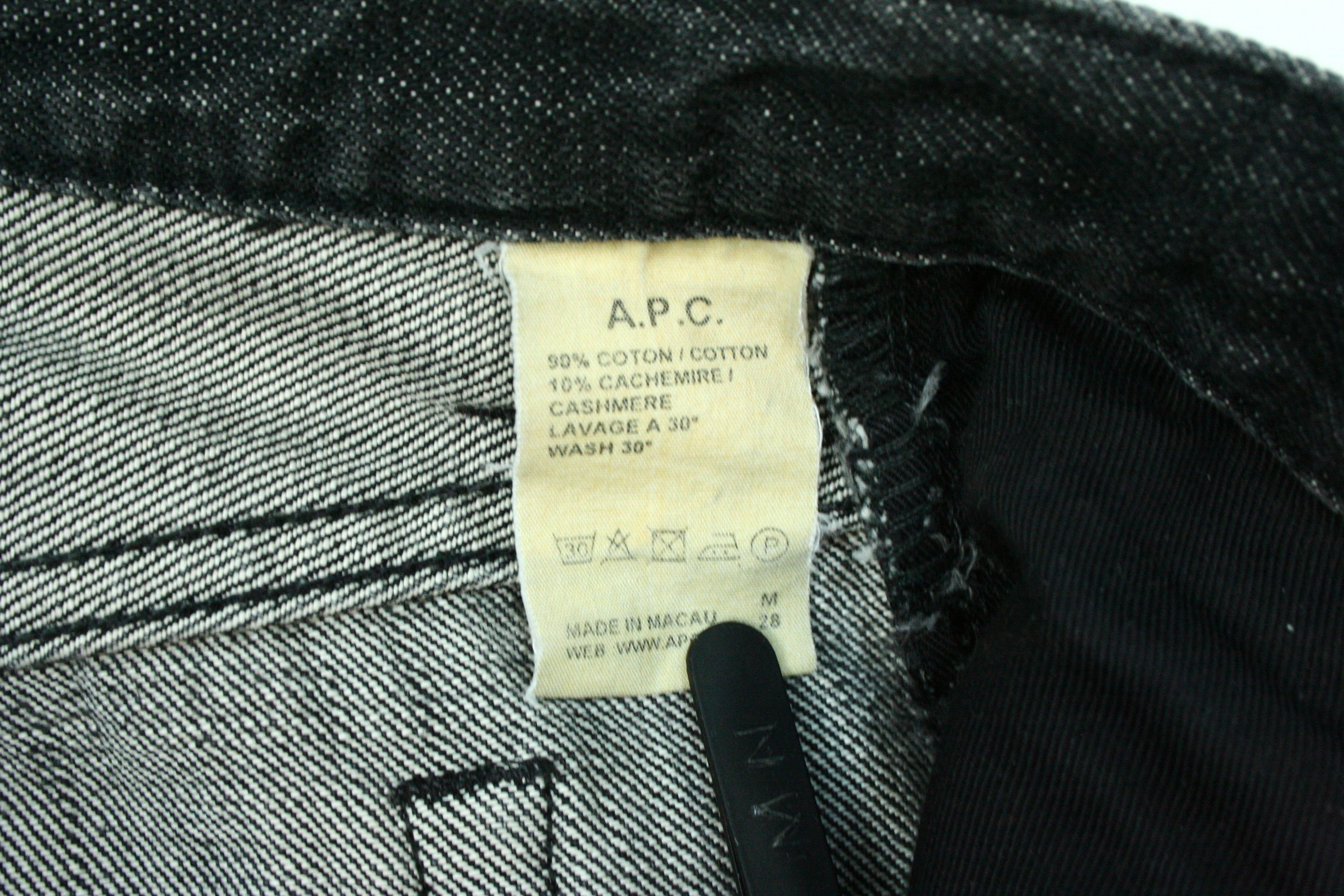 A.P.C. APC New Cure Raw Chrome Saint Black Jeans Laurent Hearts Size US 30 / EU 46 - 6 Thumbnail