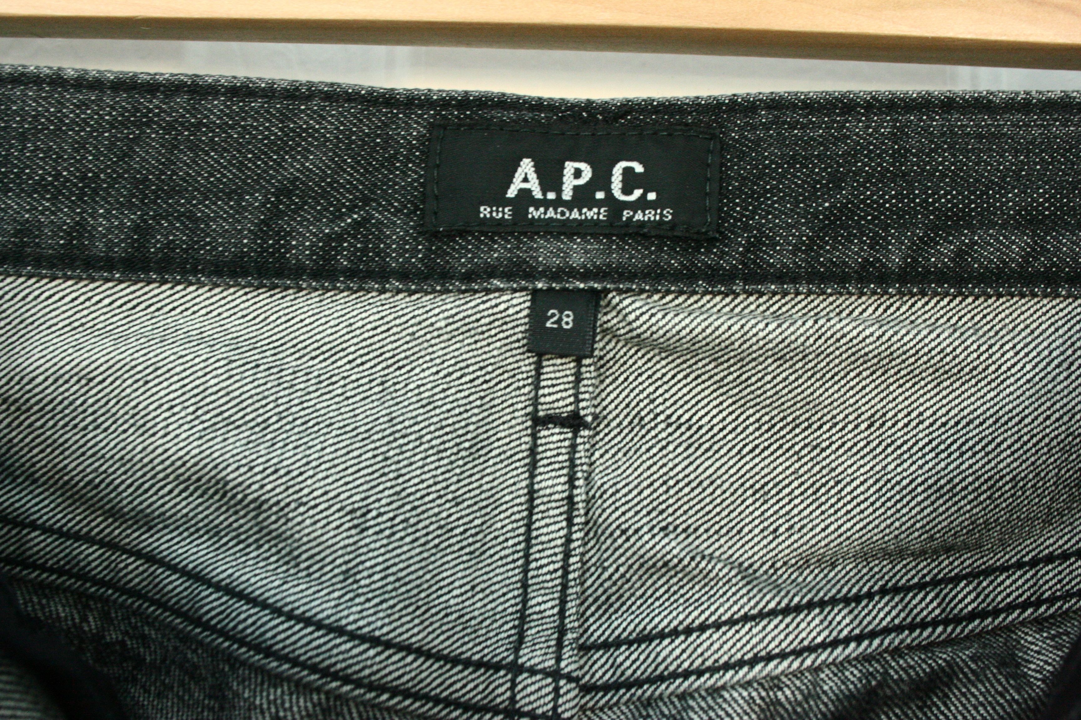 A.P.C. APC New Cure Raw Chrome Saint Black Jeans Laurent Hearts Size US 30 / EU 46 - 5 Thumbnail