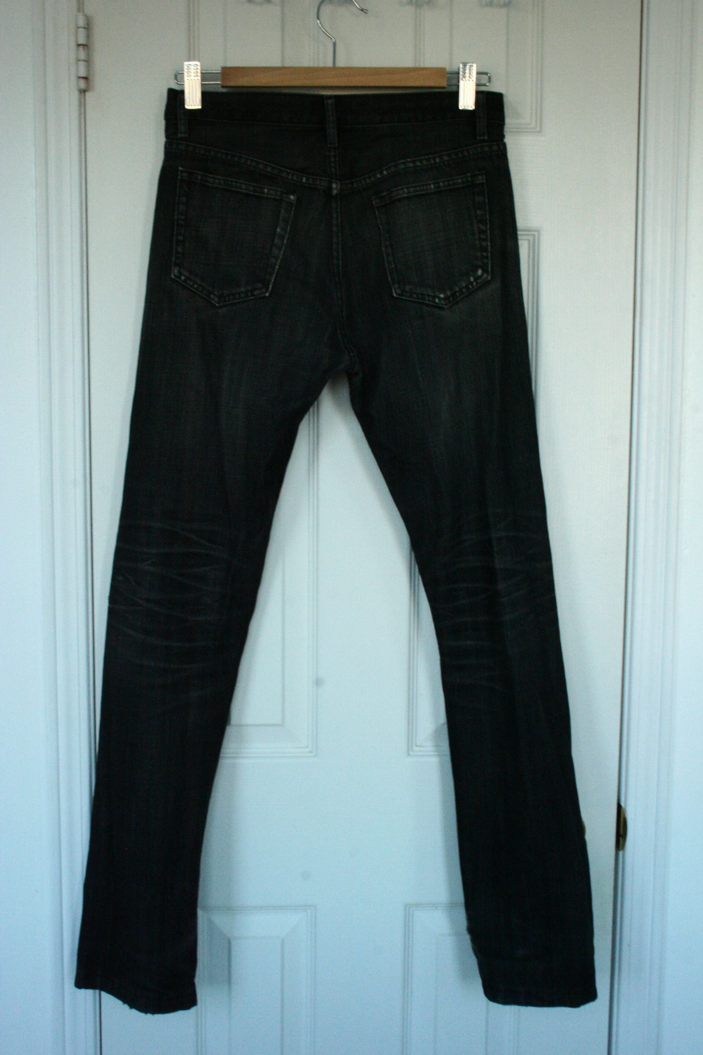 A.P.C. APC New Cure Raw Chrome Saint Black Jeans Laurent Hearts Size US 30 / EU 46 - 3 Thumbnail