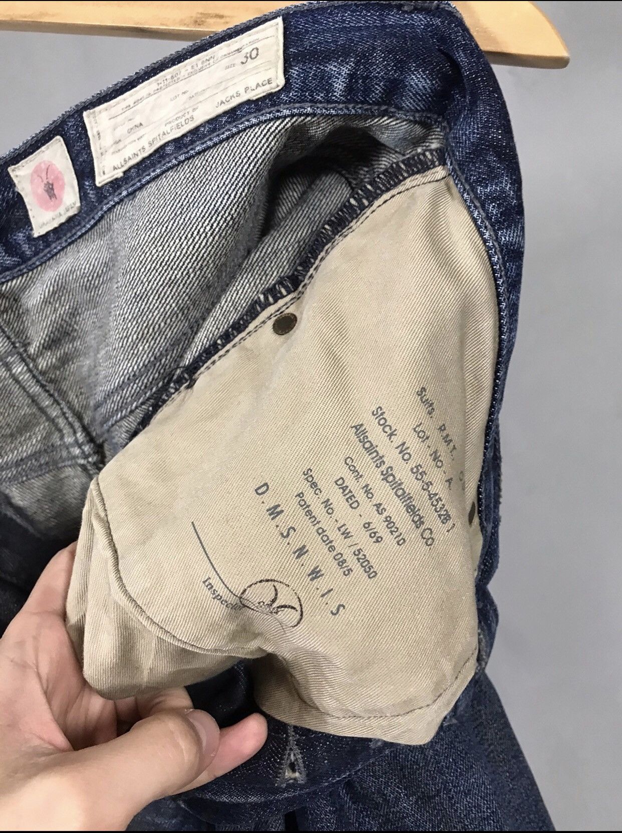 Allsaints Allsaints luxury distressed denim Selvedge jeans Size US 30 / EU 46 - 8 Thumbnail