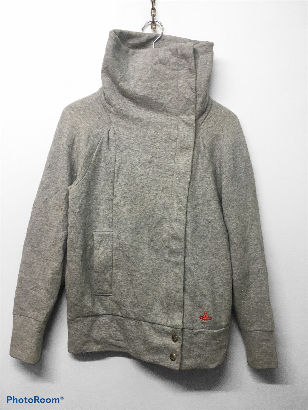 Vivienne Westwood Crossed Zip Collar One Pocket Hoodie RARE!