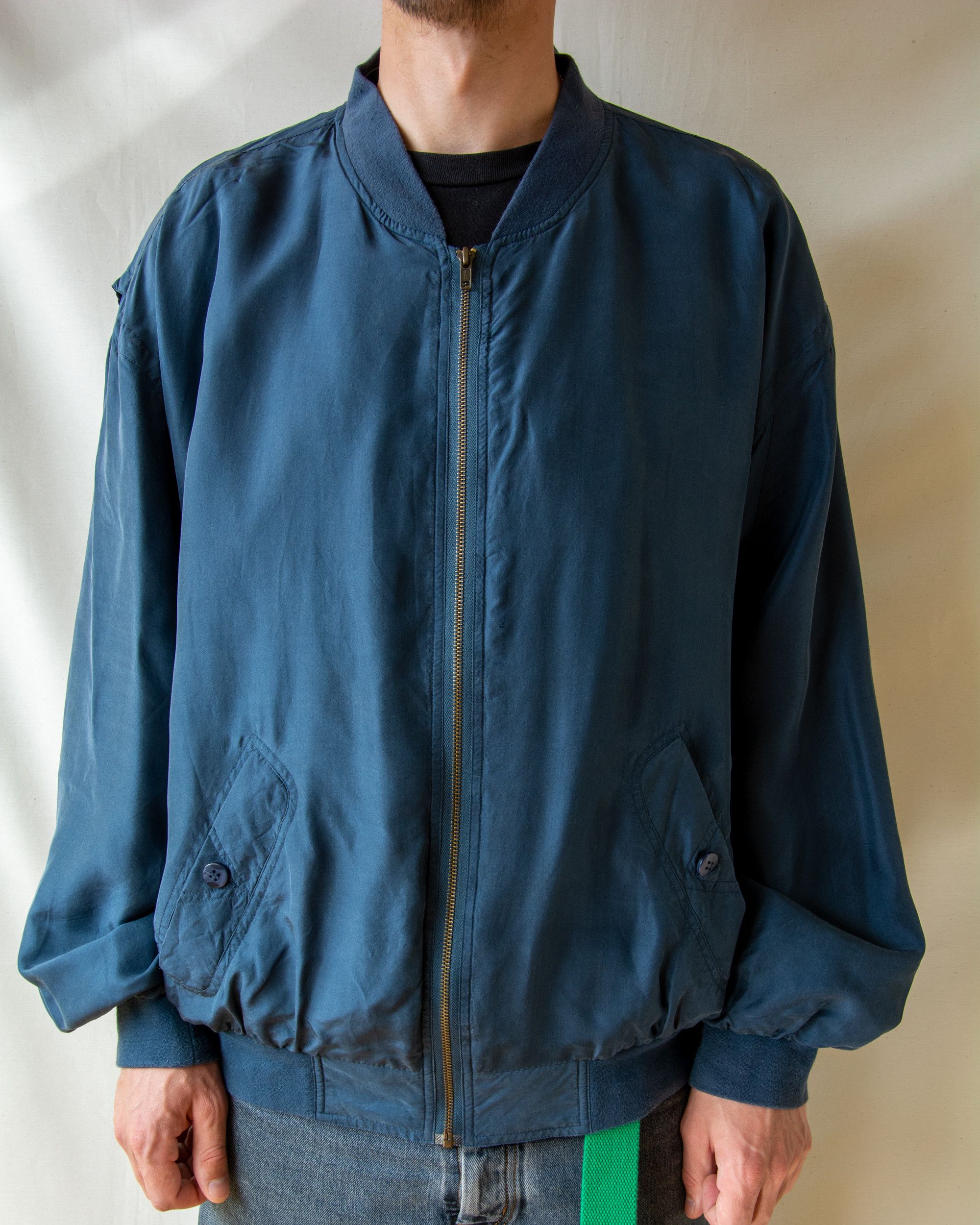 Vintage Vintage silk bomber 80s Size US L / EU 52-54 / 3 - 1 Thumbnail