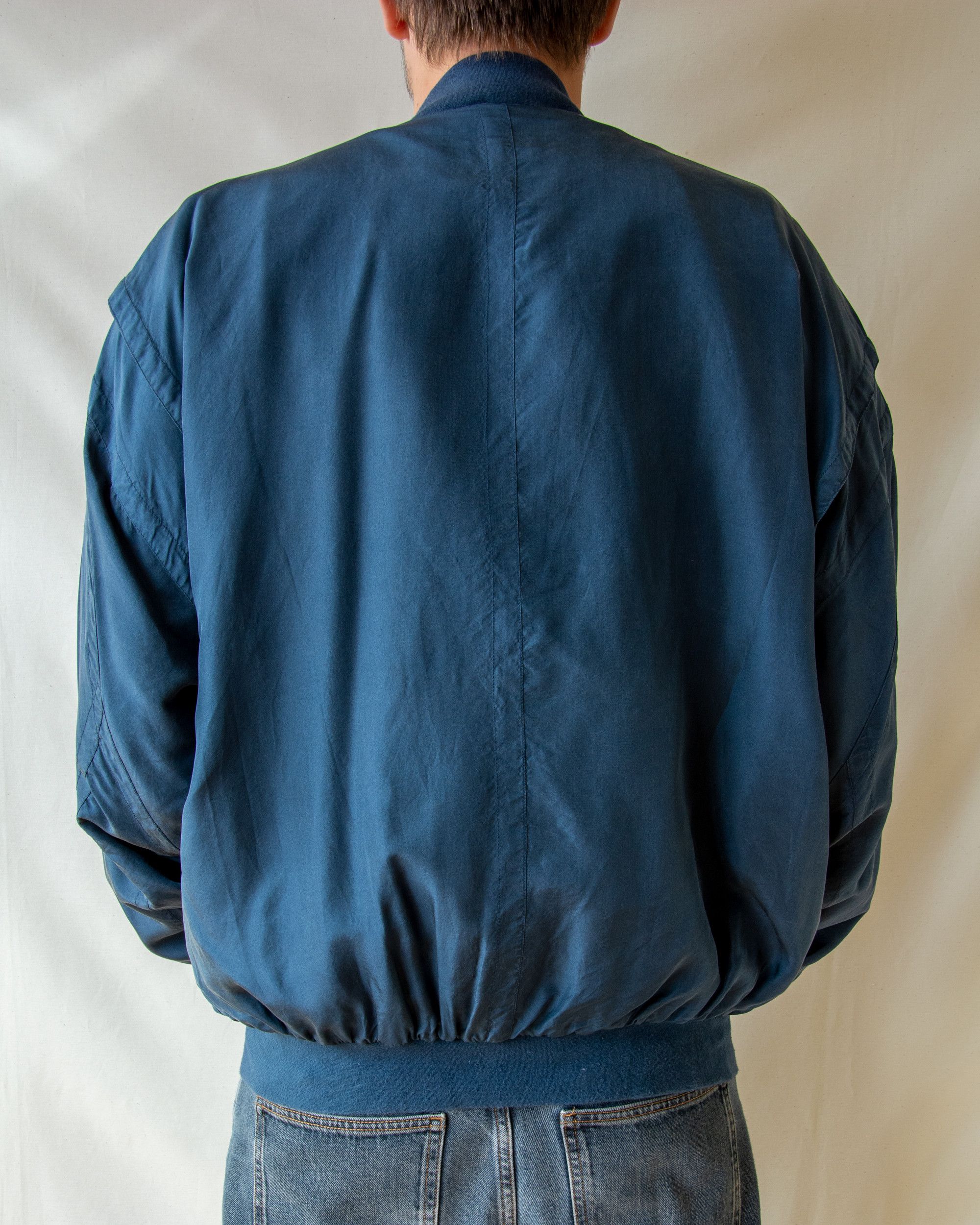 Vintage Vintage silk bomber 80s Size US L / EU 52-54 / 3 - 3 Thumbnail