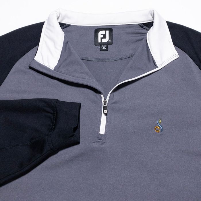 Pull 1/4 Zip FootJoy Pour Homme Taille XL - Bleu Clair, Performance Golf - Polyester/Spandex - Neuf Avec Défauts Mineurs