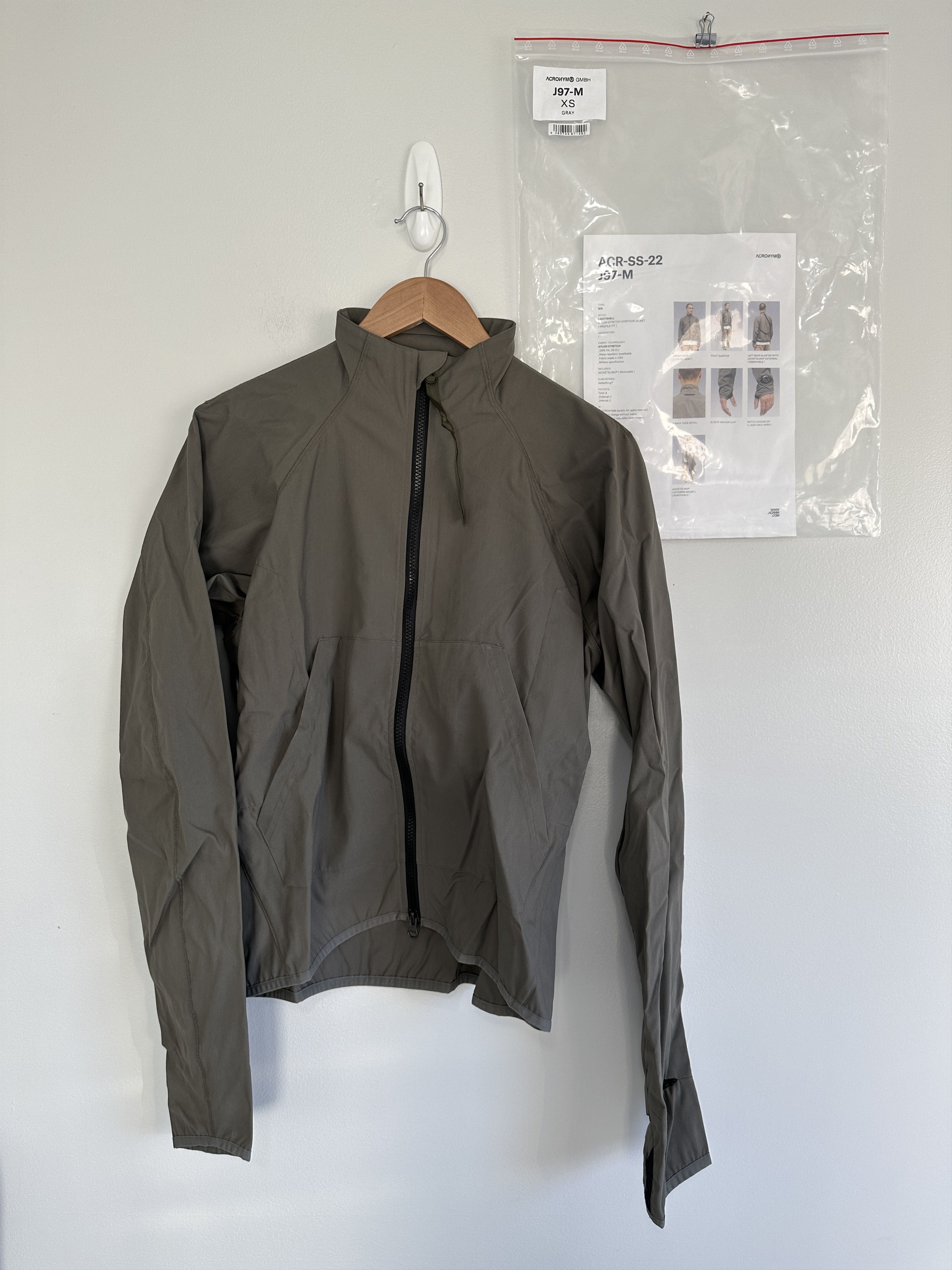 Acronym Acronym SS22 J97-M Zip Jacket XS Gray | Grailed