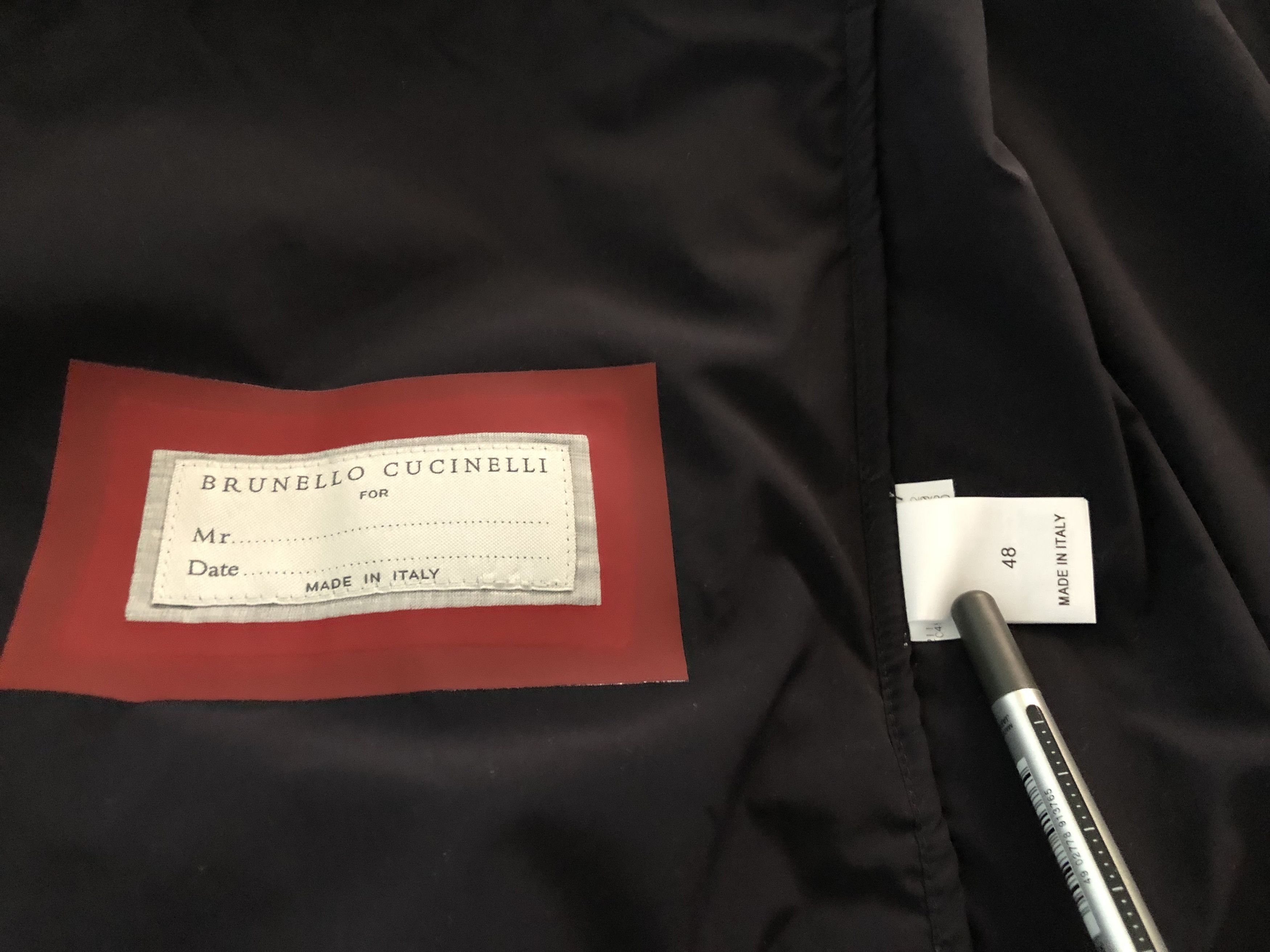 Brunello Cucinelli $1995 Outerwear Jacket/ Windbreaker NWT Size US M / EU 48-50 / 2 - 14 Thumbnail